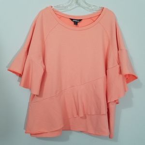 Project Runway Ruffled French Terry  Sweatshirt XL